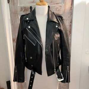 100% Leather Commando Jacket "SMALL"